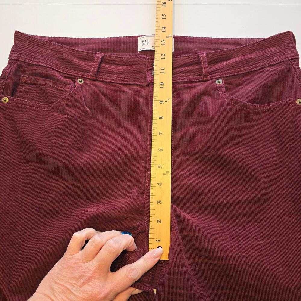 Gap Corduroy Pants Womens 16L Red High Stride Wide Leg High Rise Stretch Retro - Picture 9 of 11